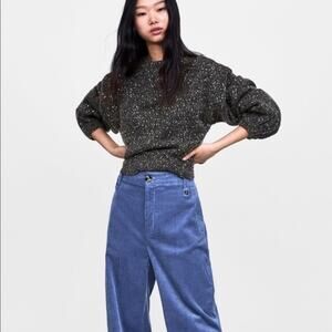 ZARA Black Sequin Pullover Sweater